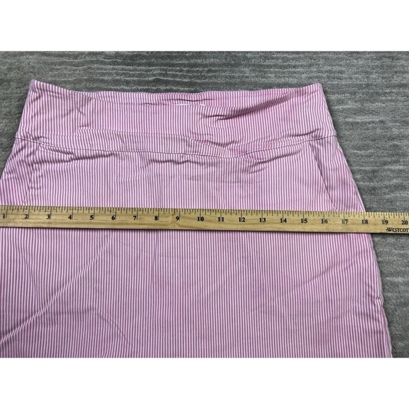 Savion Skorts Womens‎ Large Pink Pinstriped Mini Short Stretchy Rayon Blend - Picture 5 of 13